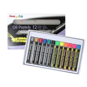 Pentel Arts Oil Pastel Set - Fluorescent & Metallic Set